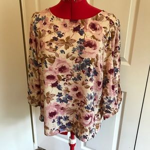 LC Lauren Conrad Bow Sleeve Top Size M